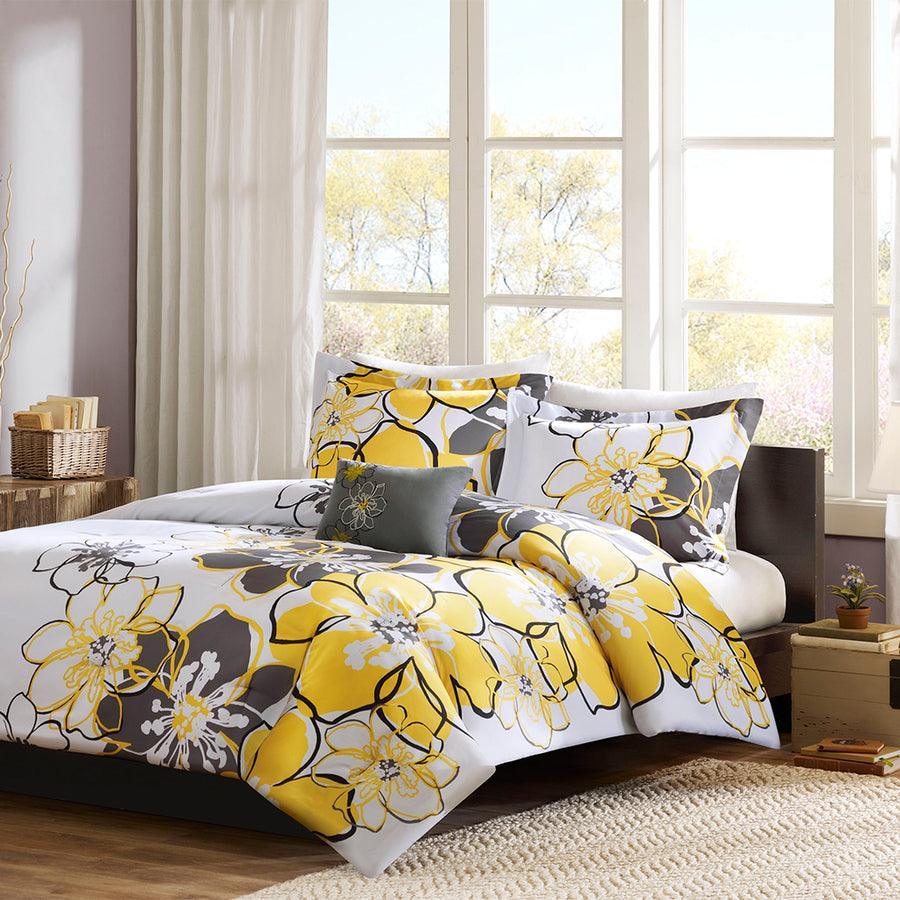 Olliix.com Comforters & Blankets - Allison 26 " W Comforter Set Yellow Full/Queen