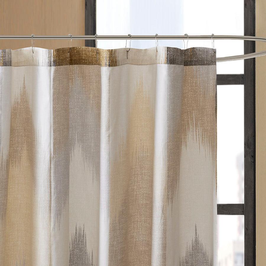 Olliix.com Shower Curtains - Alpine Cotton Printed Shower Curtain Yellow