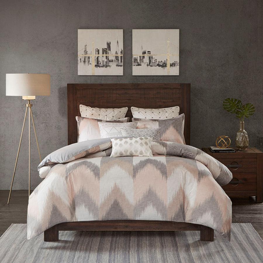 Olliix.com Duvet & Duvet Sets - Alpine Full/Queen Cotton Duvet Cover Mini Set Blush