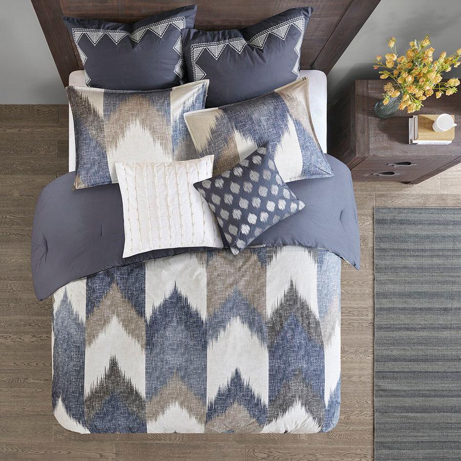 Olliix.com Duvet & Duvet Sets - Alpine King/California King Cotton Duvet Cover Mini Set Navy