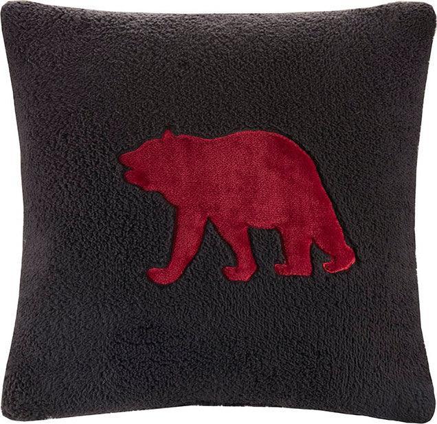 Olliix.com Comforters & Blankets - Alton Twin Plush to Sherpa Down Alternative Comforter Set Red & Black