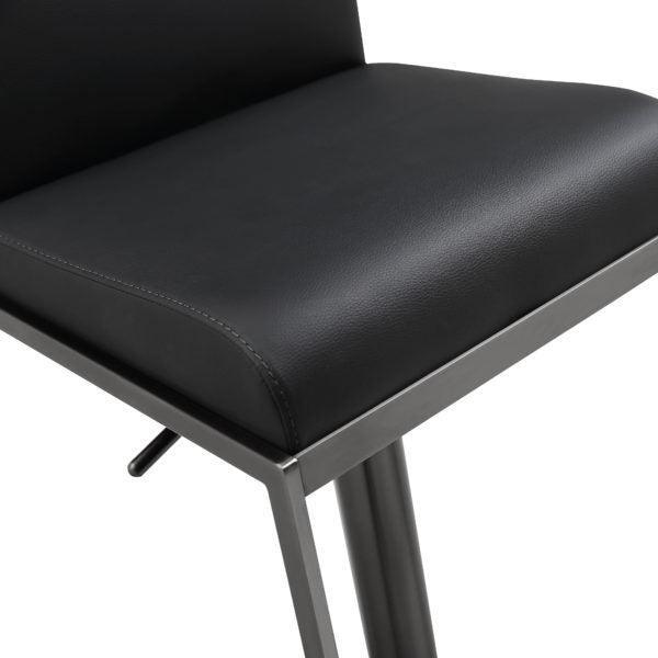 Tov Furniture Barstools - Amalfi Black on Black Steel Barstool