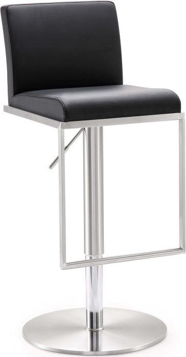 Tov Furniture Barstools - Amalfi Black Stainless Steel Adjustable Barstool