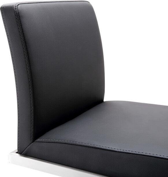 Tov Furniture Barstools - Amalfi Black Stainless Steel Adjustable Barstool