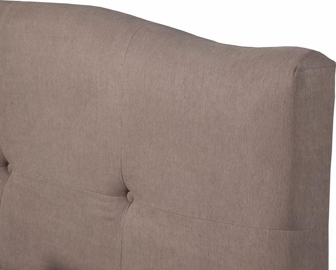Alpine Furniture Beds - Amanda Full Tufted Upholstered Bed, Haskett/Jute