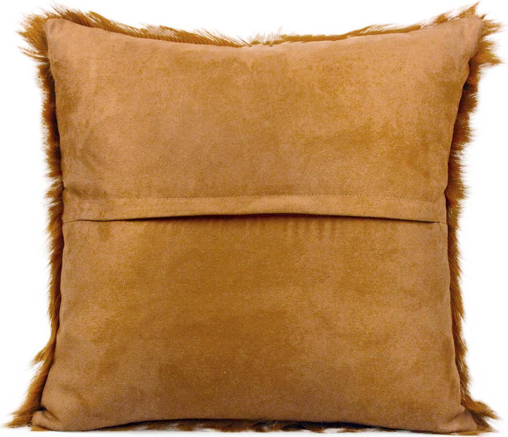 Tov Furniture Pillows & Throws - Amber 18" Genuine Goatskin Square Pillow
