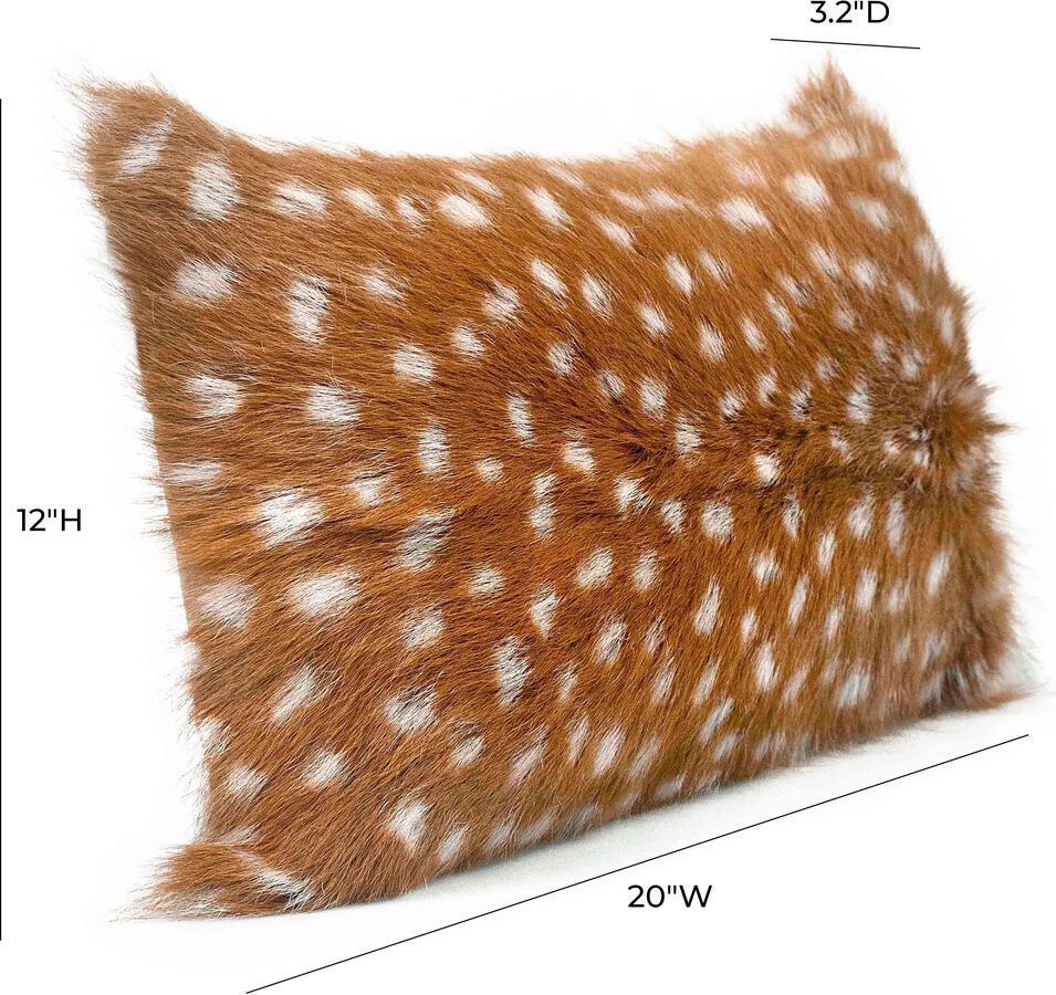 Tov Furniture Pillows & Throws - Amber 20" Genuine Goatskin Lumbar Pillow