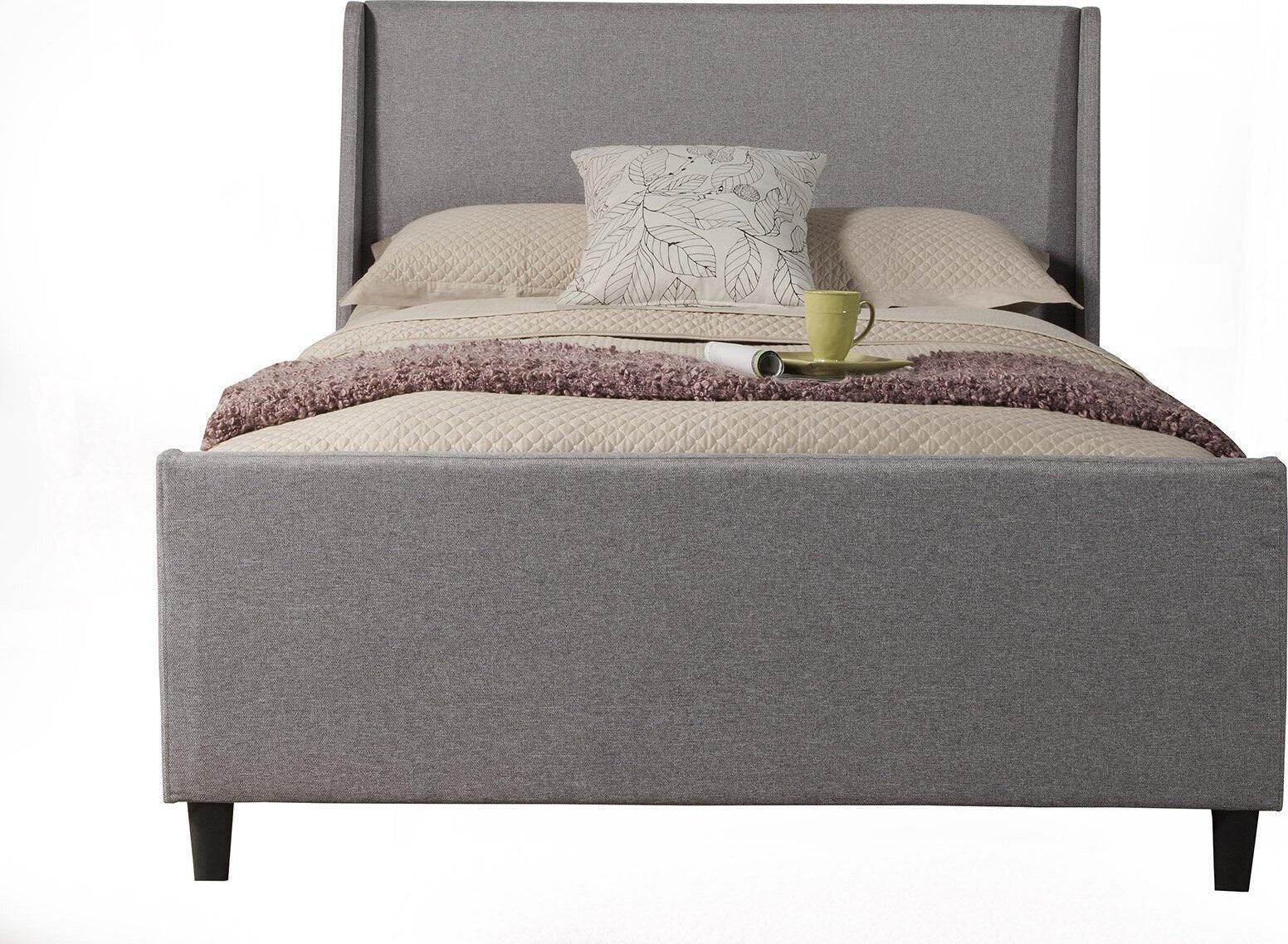 Alpine Furniture Beds - Amber Full Upholstered Bed Gray Linen