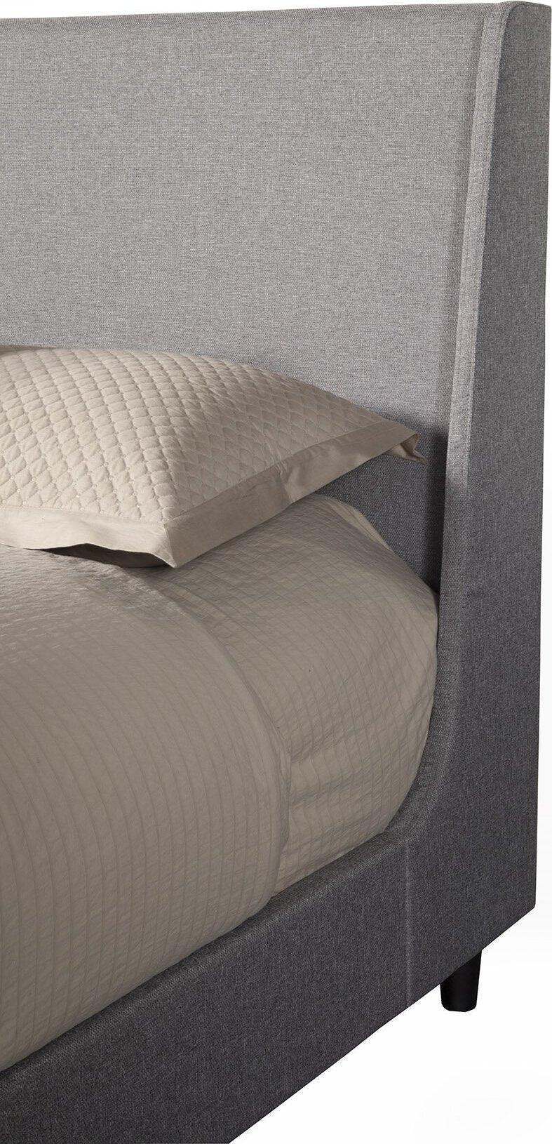 Alpine Furniture Beds - Amber Full Upholstered Bed Gray Linen