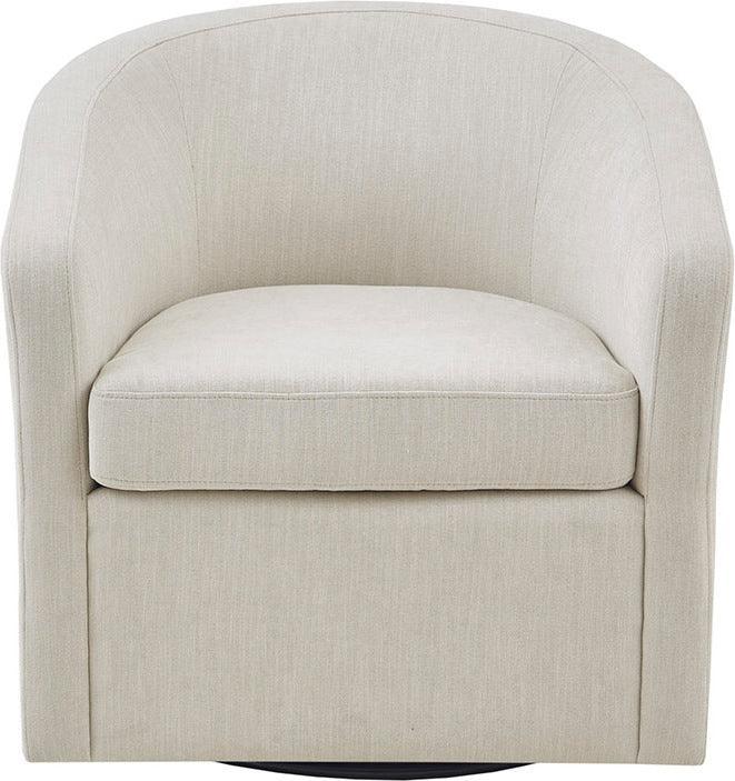 Olliix.com Accent Chairs - Amber Swivel Chair Ivory