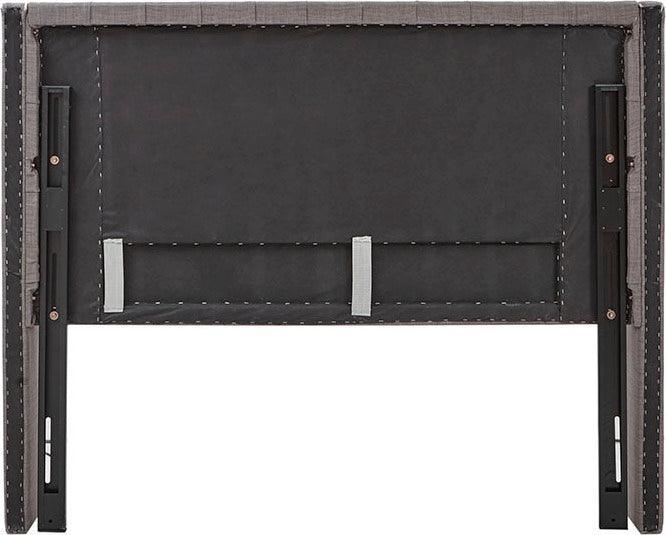 Olliix.com Headboards - Amelia Transitional Upholstery Headboard 68.5 W x 8.5 D x (55~62") H Dark Gray