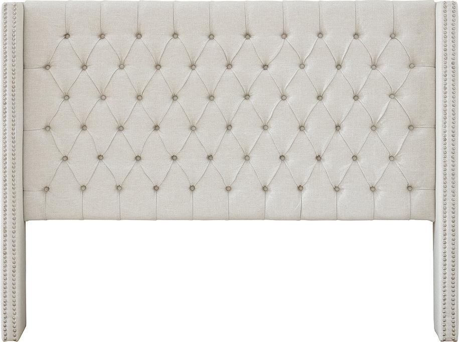 Olliix.com Headboards - Amelia Transitional Upholstery Headboard 68.5"Wx8.5"Dx(54.25~60.75") H Cream