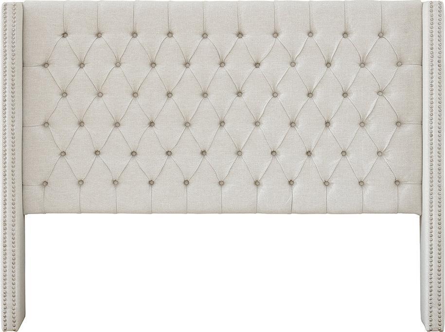 Olliix.com Headboards - Amelia Transitional Upholstery Headboard 68.5"Wx8.5"Dx(54.25~60.75") H Cream