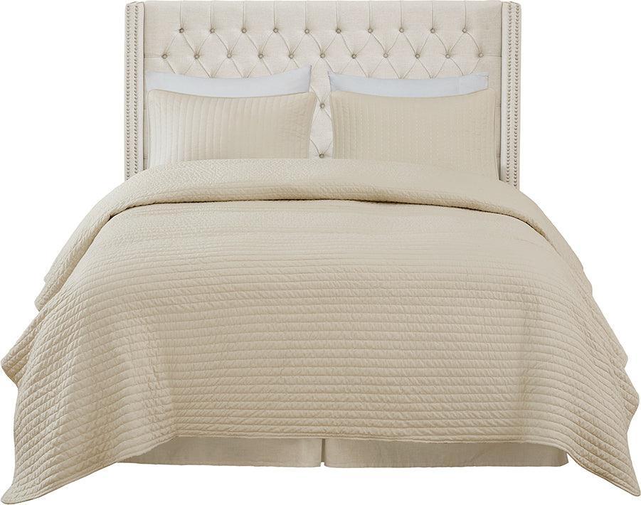 Olliix.com Headboards - Amelia Transitional Upholstery Headboard 68.5"Wx8.5"Dx(54.25~60.75") H Cream