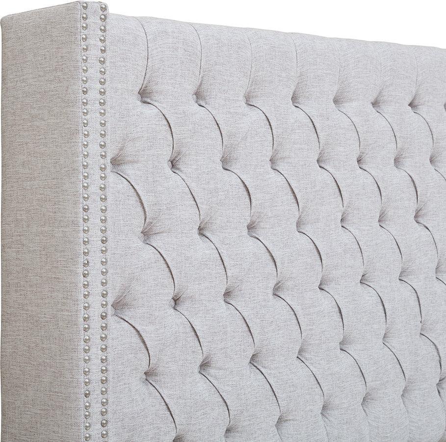 Olliix.com Headboards - Amelia Transitional Upholstery Headboard 68.5"Wx8.5"Dx(54.25~60.75") H Gray