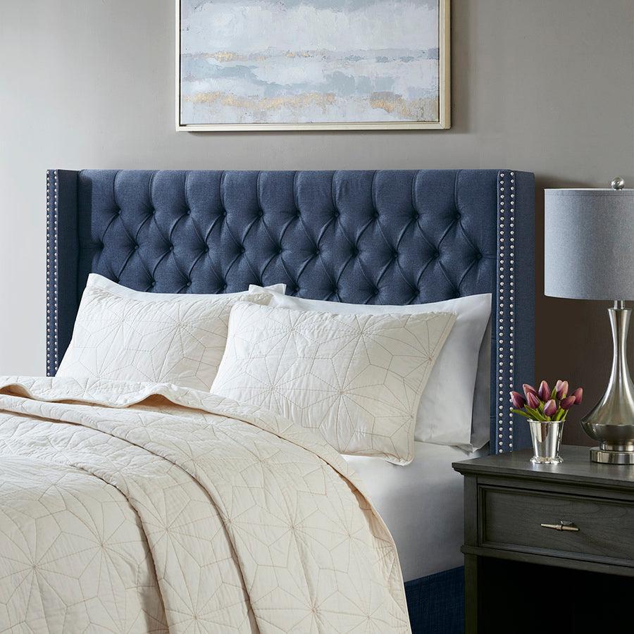 Olliix.com Headboards - Amelia Upholstery 68.5 W Headboard Navy