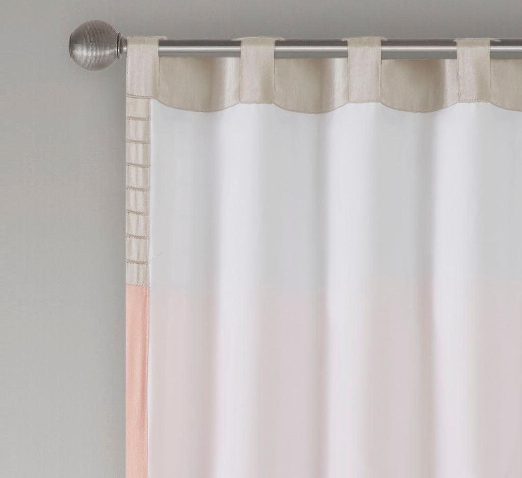 Olliix.com Curtains - Amherst 84 H Polyoni Pintuck Window Panel Coral