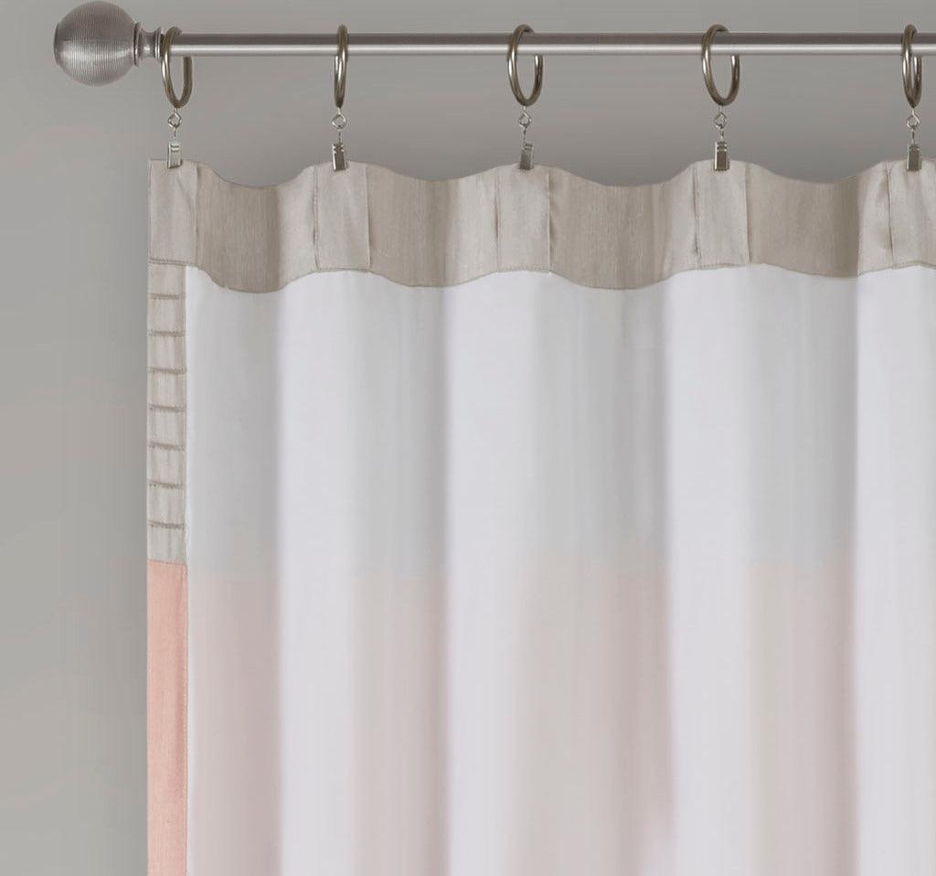 Olliix.com Curtains - Amherst 84 H Polyoni Pintuck Window Panel Coral