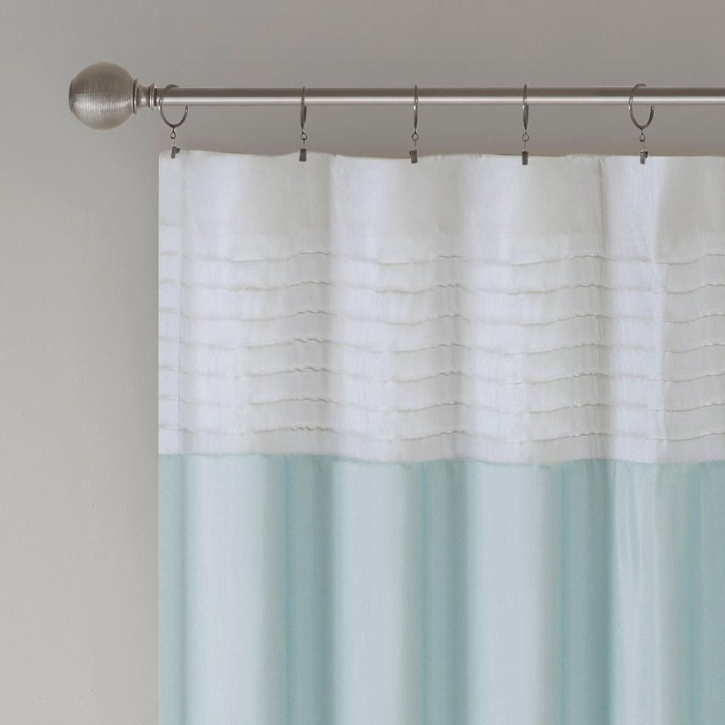 Olliix.com Curtains - Amherst 84" Polyoni Pintuck Window Panel Green