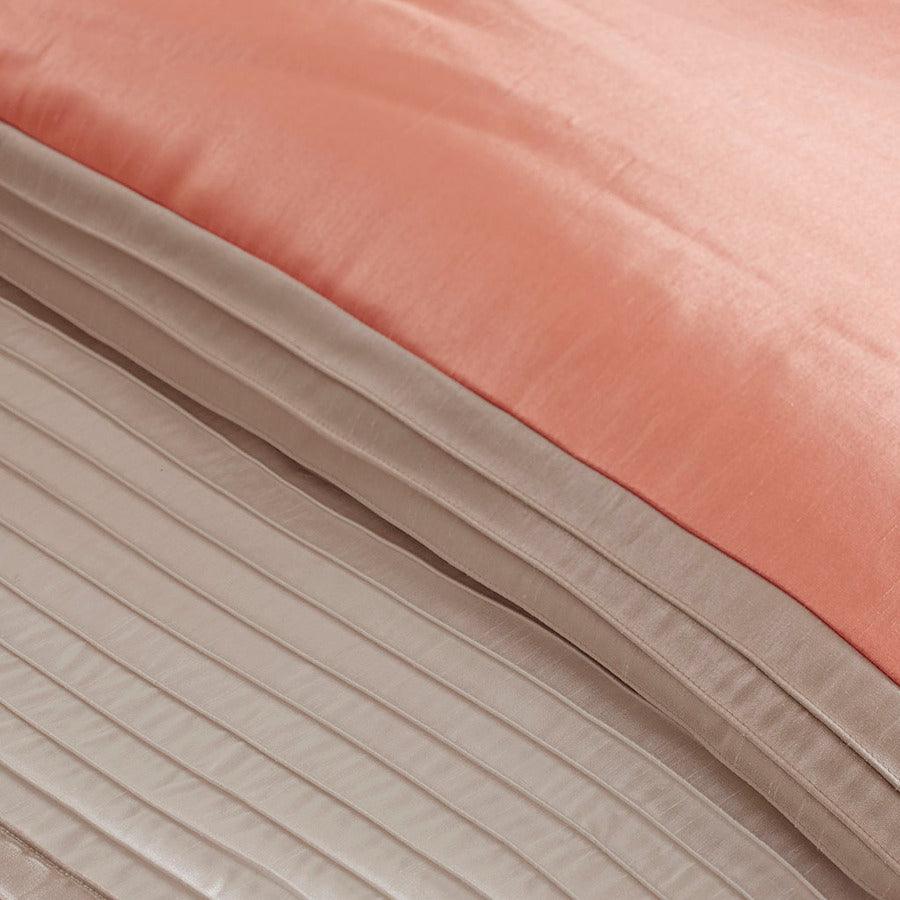 Olliix.com Comforters & Blankets - Amherst Coastal 7 Piece Comforter Set Coral Cal King