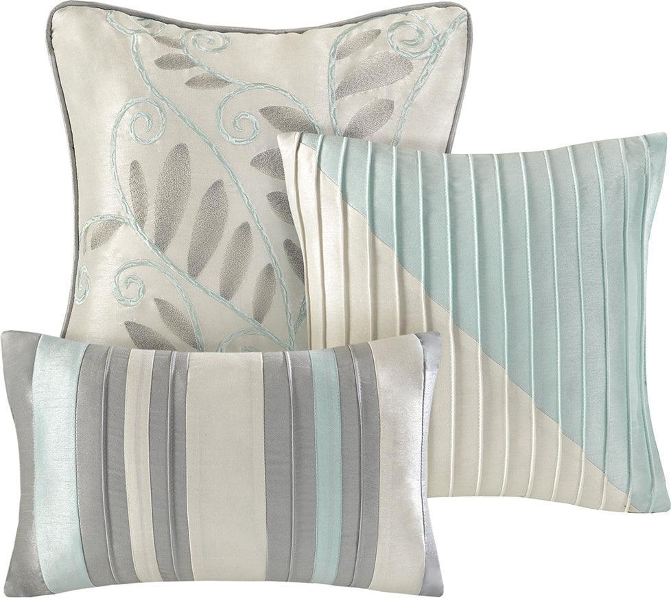 Olliix.com Comforters & Blankets - Amherst Farm House 7 Piece Comforter Set Aqua King