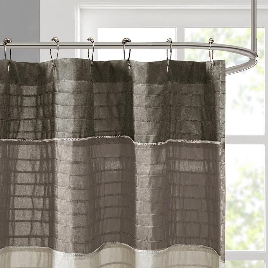 Olliix.com Shower Curtains - Amherst Faux Silk Shower Curtain Natural-MP70-223