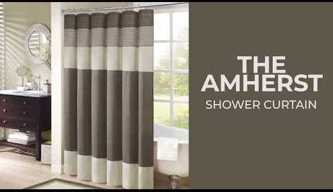 Olliix.com Shower Curtains - Amherst Faux Silk Shower Curtain Natural-MP70-223