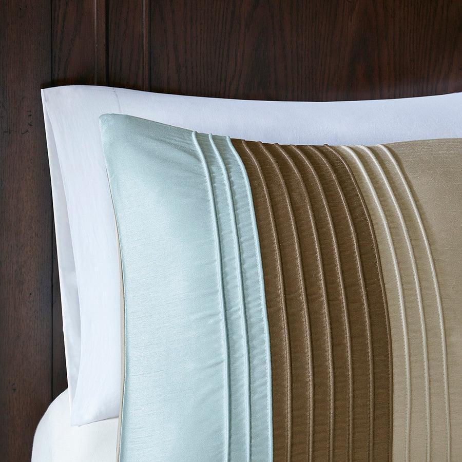 Olliix.com Comforters & Blankets - Amherst Global Inspired| 7 Piece Comforter Set Blue Cal King