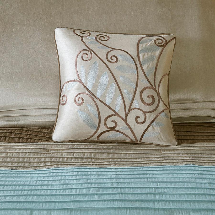 Olliix.com Comforters & Blankets - Amherst Global Inspired| 7 Piece Comforter Set Blue Cal King