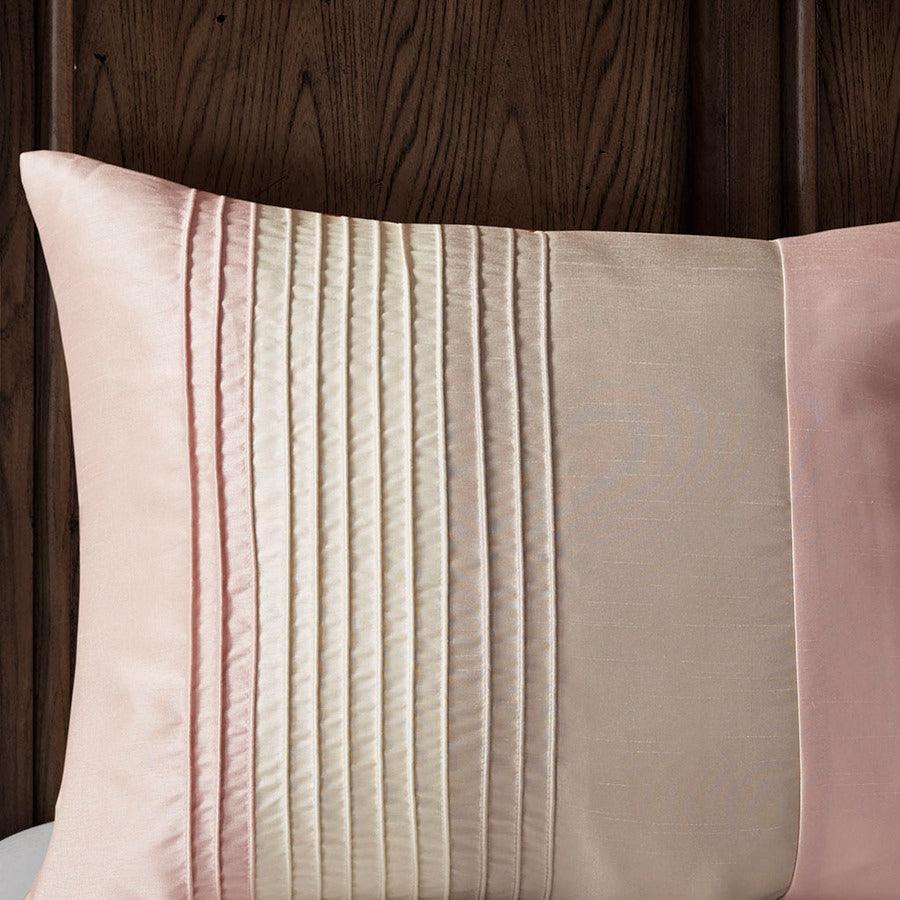 Olliix.com Comforters & Blankets - Amherst Transitional 7 Piece Comforter Set Blush | Taupe King