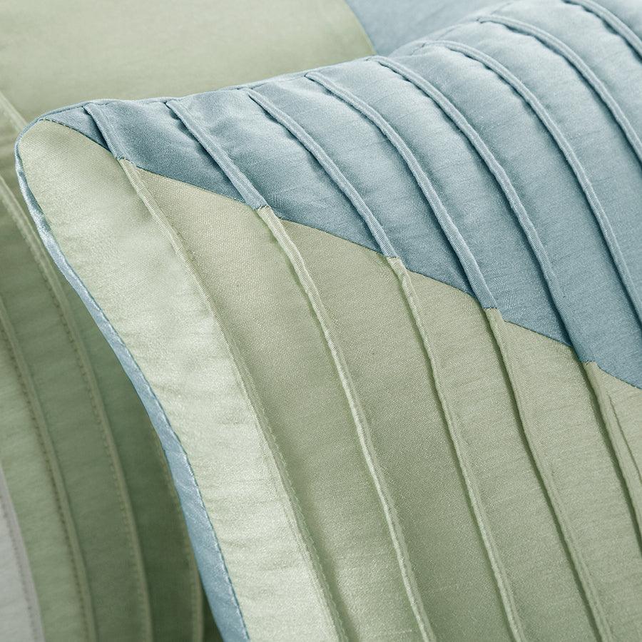 Olliix.com Comforters & Blankets - Amherst Transitional 7 Piece Comforter Set Green Queen