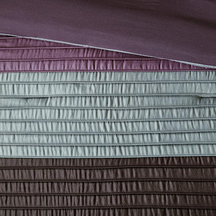 Olliix.com Comforters & Blankets - Amherst Transitional 7 Piece Comforter Set Purple King