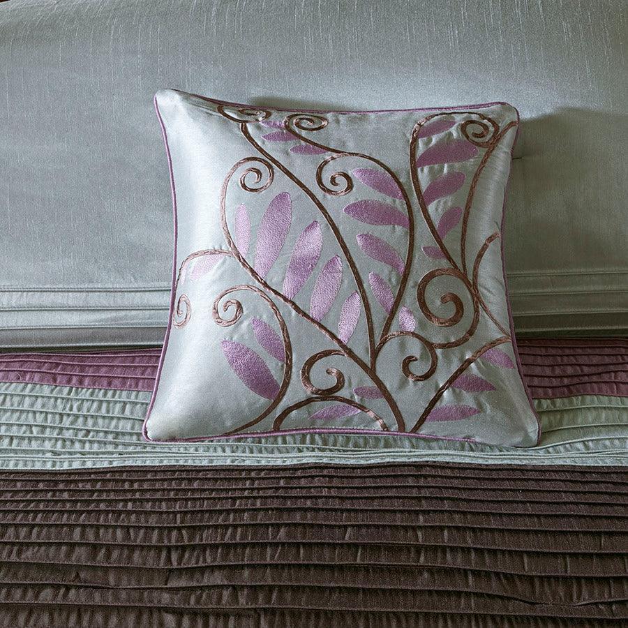 Olliix.com Comforters & Blankets - Amherst Transitional 7 Piece Comforter Set Purple King