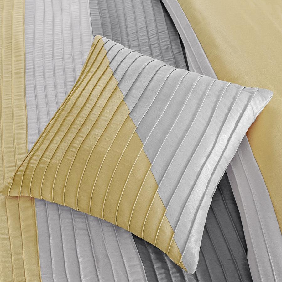 Olliix.com Comforters & Blankets - Amherst Transitional 7 Piece Comforter Set Yellow Cal King