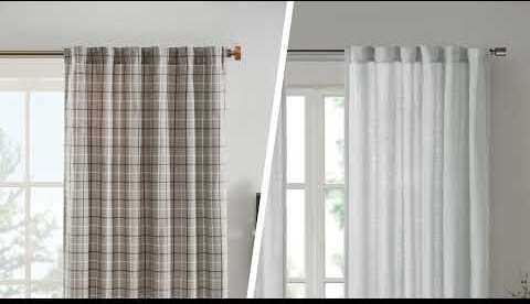 Olliix.com Curtains - Anaheim 84 H Plaid Faux Leather Tab Top Panel with Fleece Lining Natural
