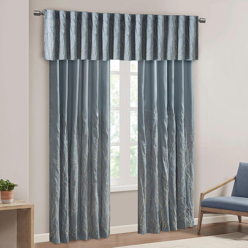 Olliix.com Curtains - Andora 84 H Window Panel Blue