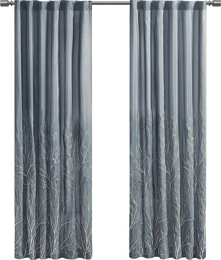 Olliix.com Curtains - Andora 84 H Window Panel Blue