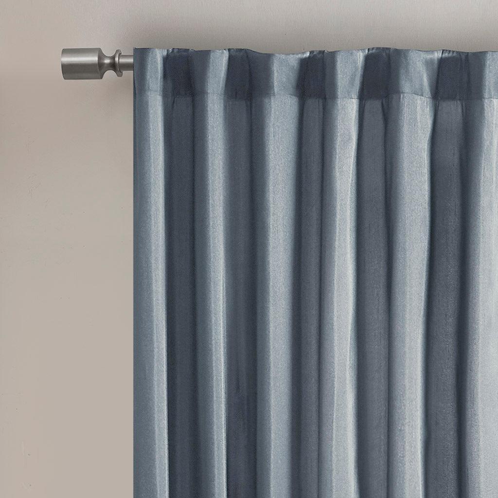 Olliix.com Curtains - Andora 84 H Window Panel Blue