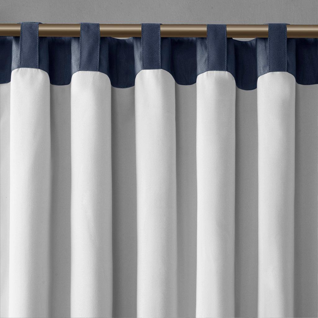 Olliix.com Curtains - Andora 84 H Window Panel Navy