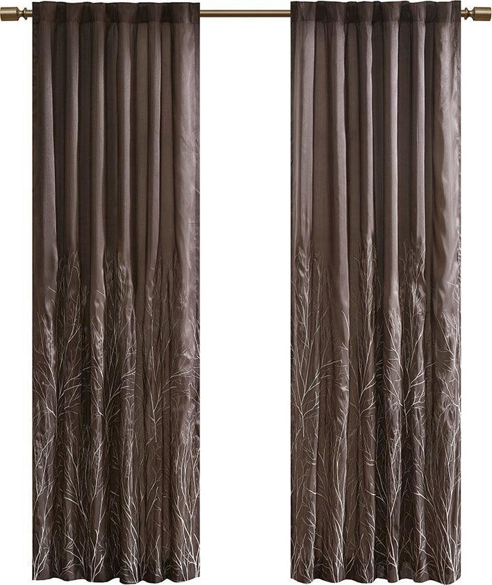 Olliix.com Curtains - Andora 84" Window Panel Chocolate
