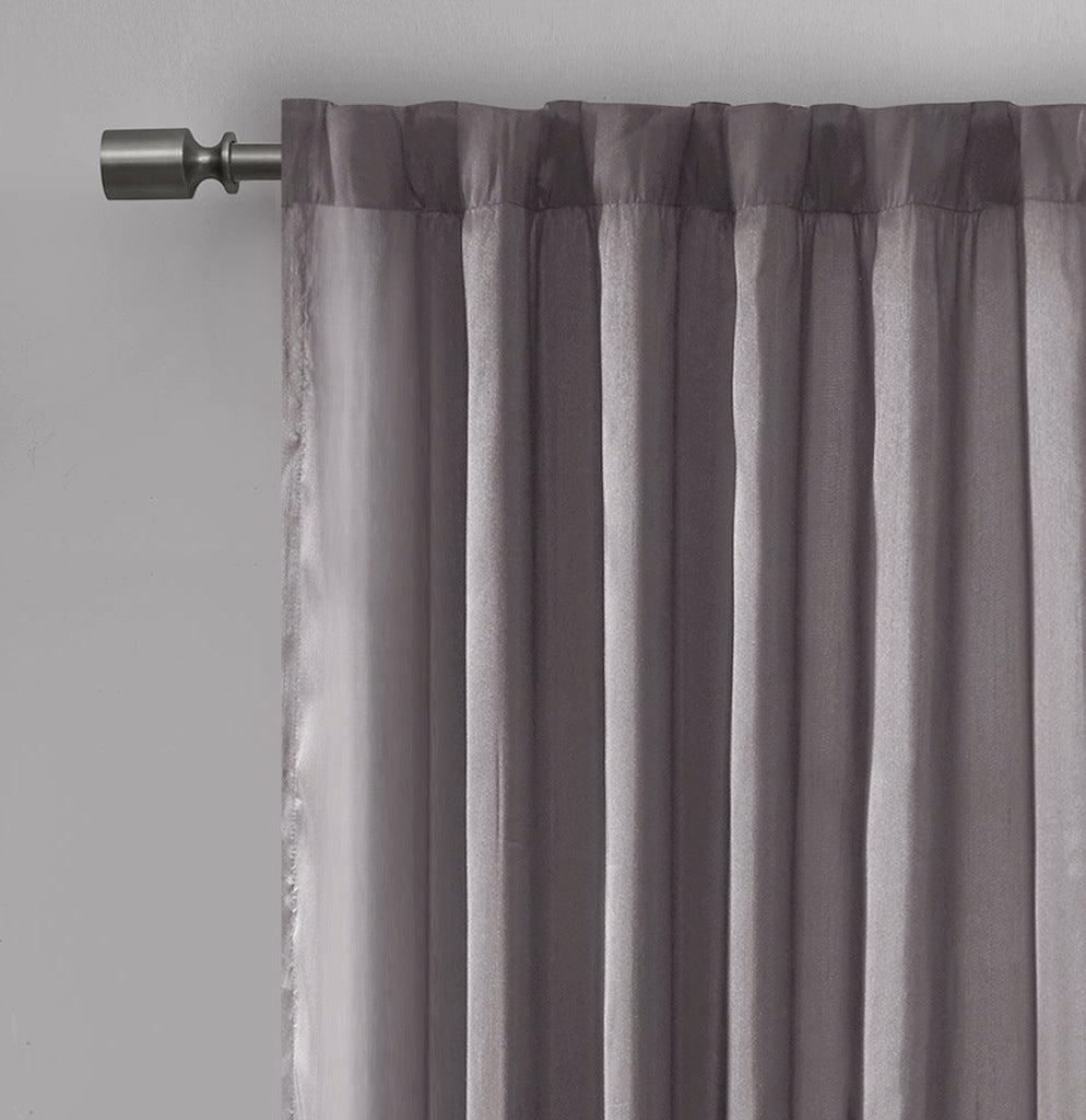 Olliix.com Curtains - Andora 84" Window Panel Gray