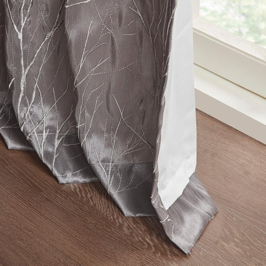 Olliix.com Curtains - Andora 84" Window Panel Gray
