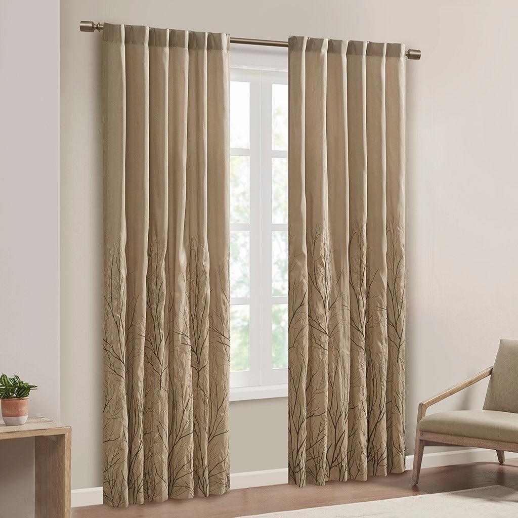 Olliix.com Curtains - Andora 95 H Window Panel Tan