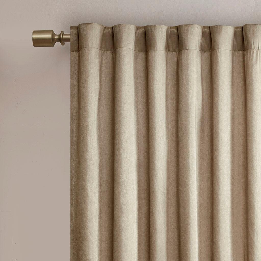 Olliix.com Curtains - Andora 95 H Window Panel Tan