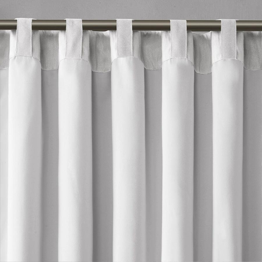 Olliix.com Curtains - Andora Transitional Faux Silk Embroidered Window Valance 50"W x 18"L White