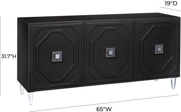 Tov Furniture Buffets & Sideboards - Andros Black Lacquer Buffet