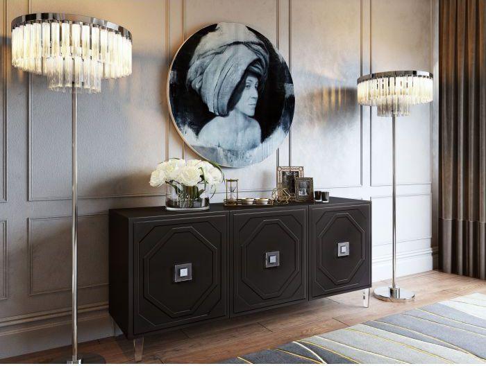 Tov Furniture Buffets & Sideboards - Andros Black Lacquer Buffet