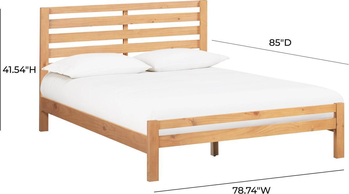 Tov Furniture Beds - Andy Wooden King Bed in Oak Oak