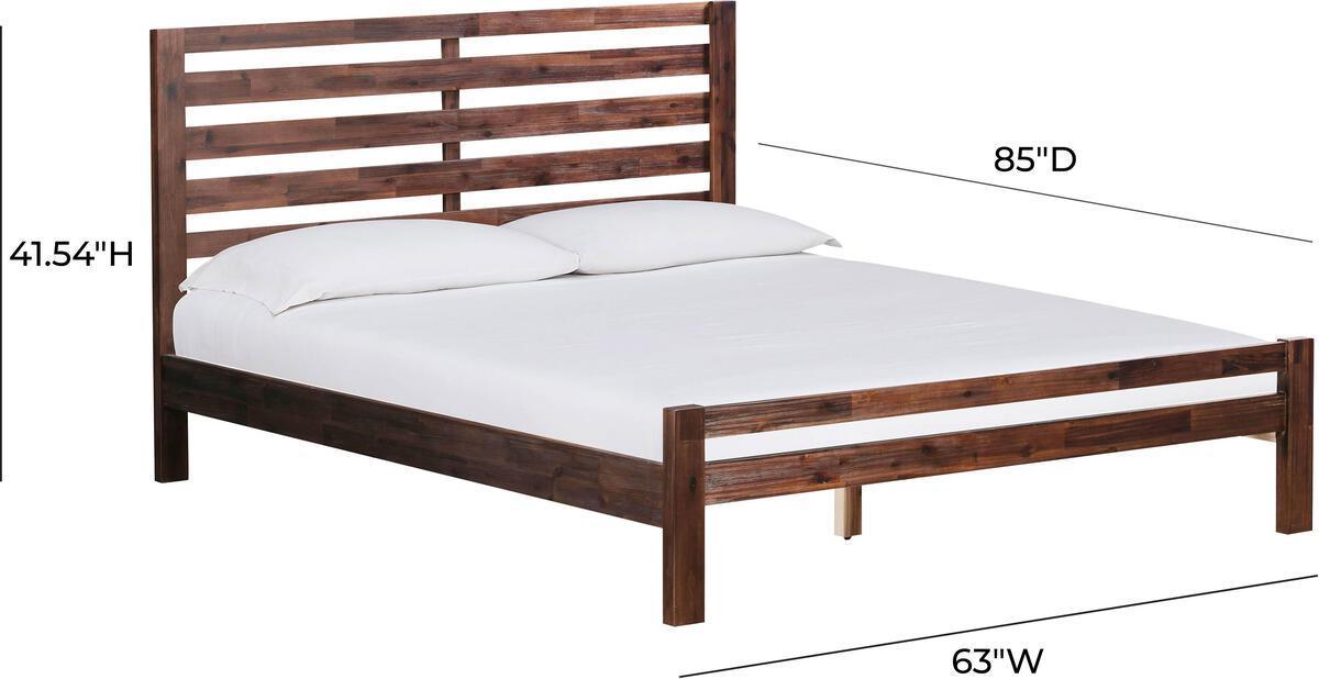 Tov Furniture Beds - Andy Wooden Queen Bed in Walnut