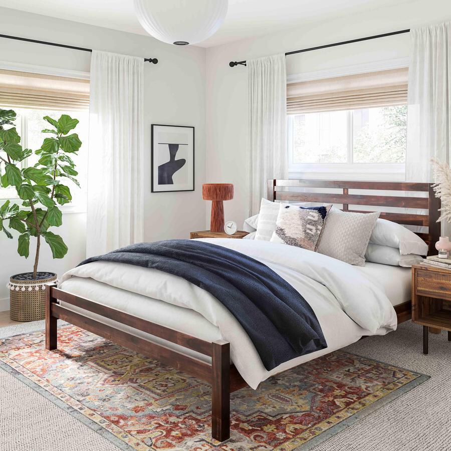 Tov Furniture Beds - Andy Wooden Queen Bed in Walnut